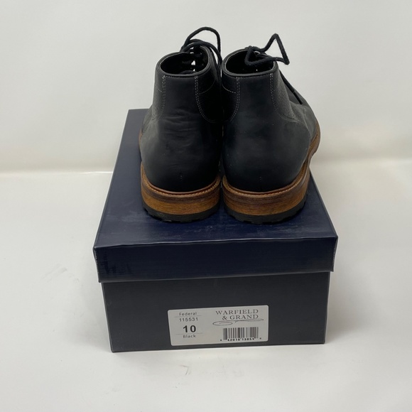 Warfield & Grand | Federal Lace-up Boot in Black | Size 10